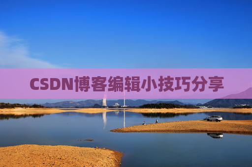 CSDN博客编辑小技巧分享